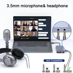 NÖRDIC 1 till 11 USB-C DisplayLink dockningstation för tre monitorer 2xHDMI 4K60Hz 1xDP4K60Hz  DP87W Thunderbolt 3/4