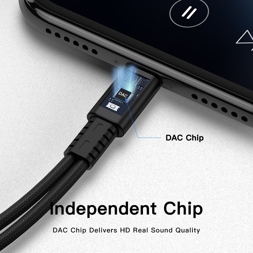 NÖRDIC 1 till 2 USB-C till 2xUSB-C hörlursadapter med 60W laddning