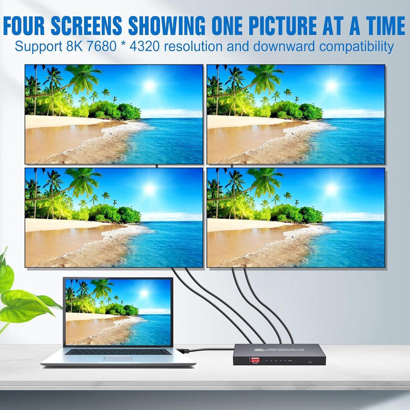 NÖRDIC 1 till 4 Splitter HDMI 2.1 8K60Hz 4K120Hz