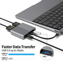 NÖRDIC 1 to 4 USB-C Docking Station 1xHDMI4K60Hz 1xDP 4K60Hz 1xUSB-C PD100W 1xUSB-A 5G MST