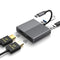NÖRDIC 1 to 4 USB-C Docking station 2xDP4K60Hz 1xUSB-C DP100W 1xUSB-A 5G MST