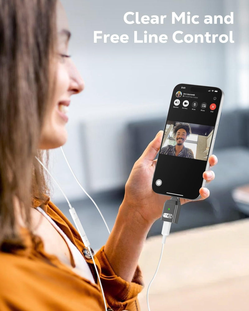 NÖRDIC USB-C till Lightning + USB-C Adapter för Ljud och Snabb laddning 45W