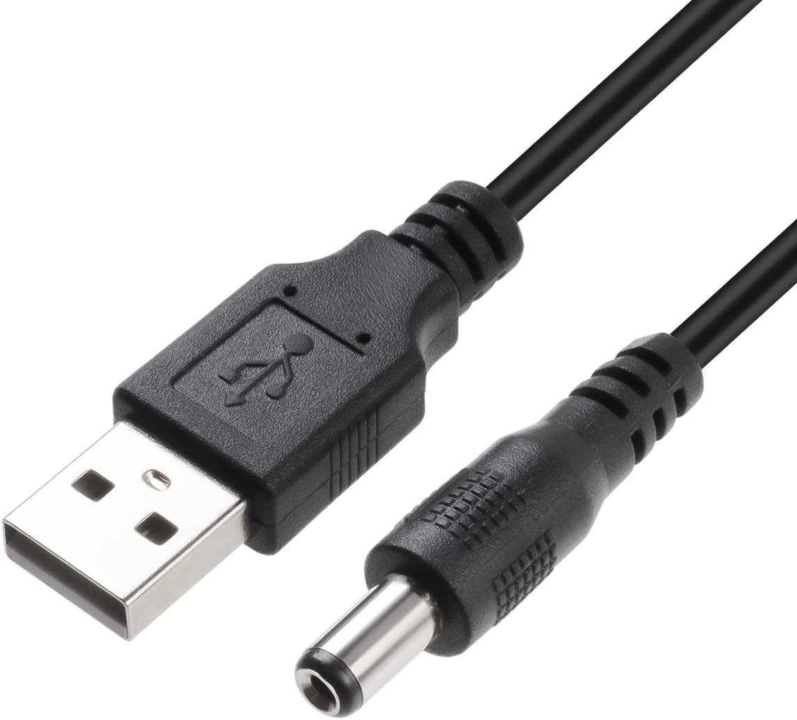 NÖRDIC 2m USB-A kabel till DC 5.5x2.1mm 2A