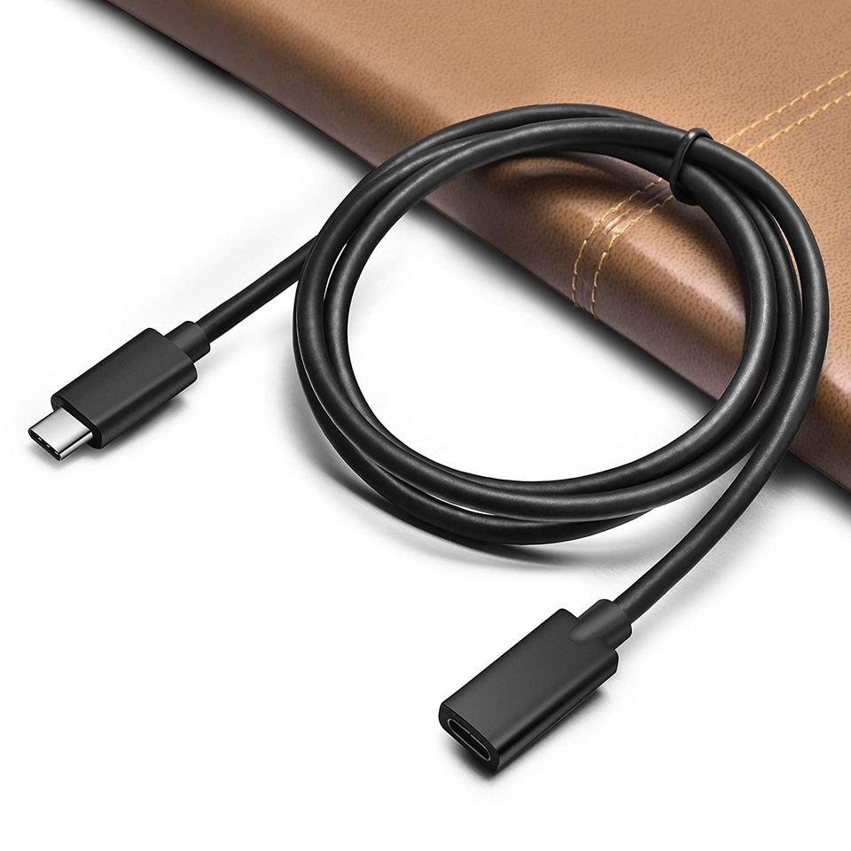 NÖRDIC 30cm USB2.0 USB-C ha till C ho förlängningskabel 2,4A 480Mbps 12W