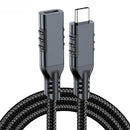 NÖRDIC 3m USB3.2 Gen2 20Gbps USB-C till C nylonflätad förlängningskabel med Power Delivery 240W 4K60Hz