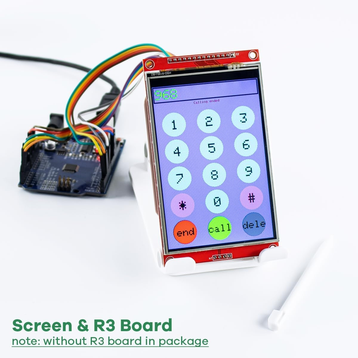 NÖRDIC 4,0" Touch Display Shield-modul, 480x320 TFT LCD-panel, SPI-seriell ST7796S med touch-penna, kompatibel med Arduino