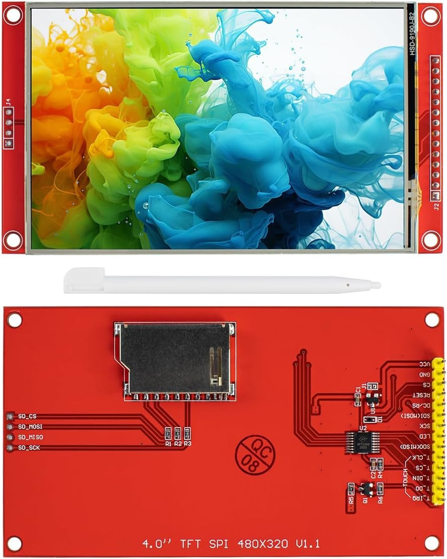 NÖRDIC 4,0" Touch Display Shield-modul, 480x320 TFT LCD-panel, SPI-seriell ST7796S med touch-penna, kompatibel med Arduino