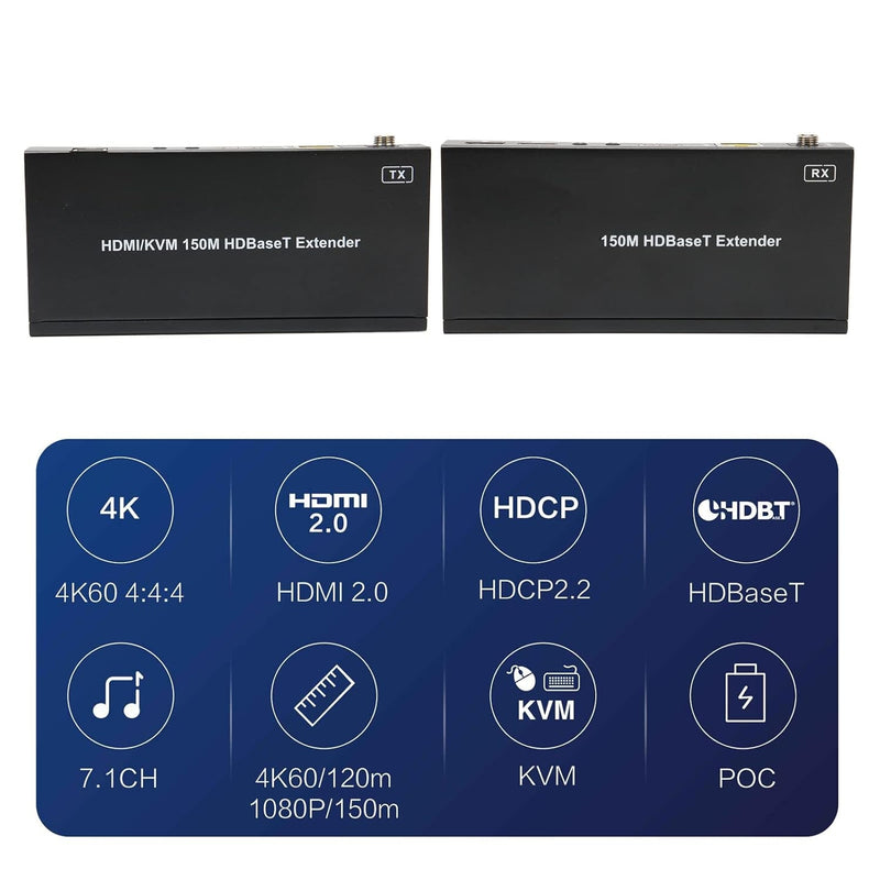 NÖRDIC 4K60 HDBaseT KVM Förlängare 150m