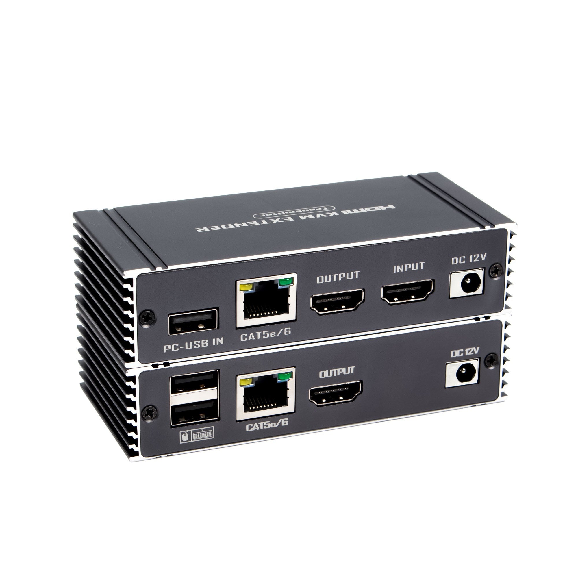 NÖRDIC 4K 60Hz 65 m HDMI KVM-förlängare med USB över Cat5e/Cat6 POC med loop-stöd för USB-tangentbord och mus till PC-dator