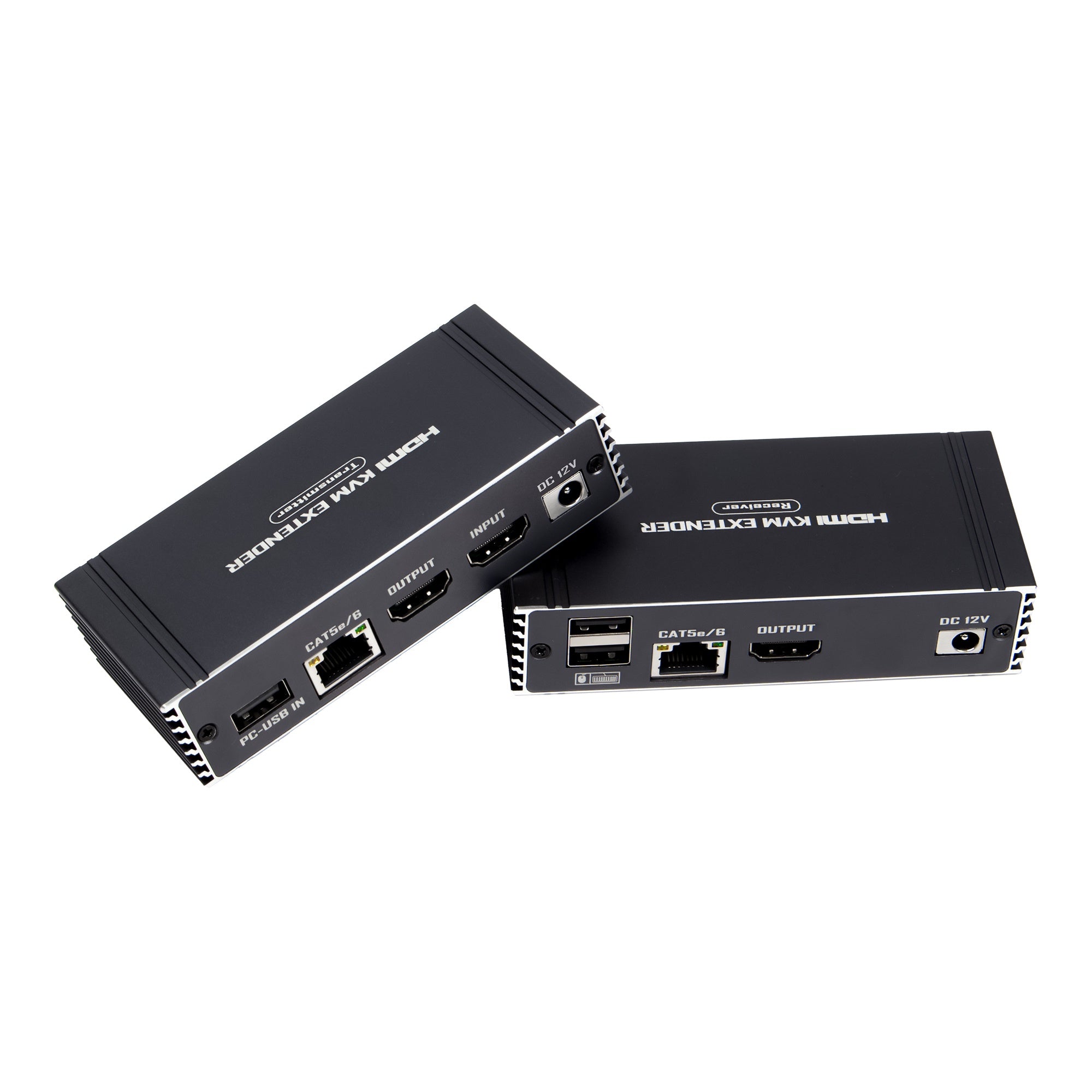 NÖRDIC 4K 60Hz 65 m HDMI KVM-förlängare med USB över Cat5e/Cat6 POC med loop-stöd för USB-tangentbord och mus till PC-dator
