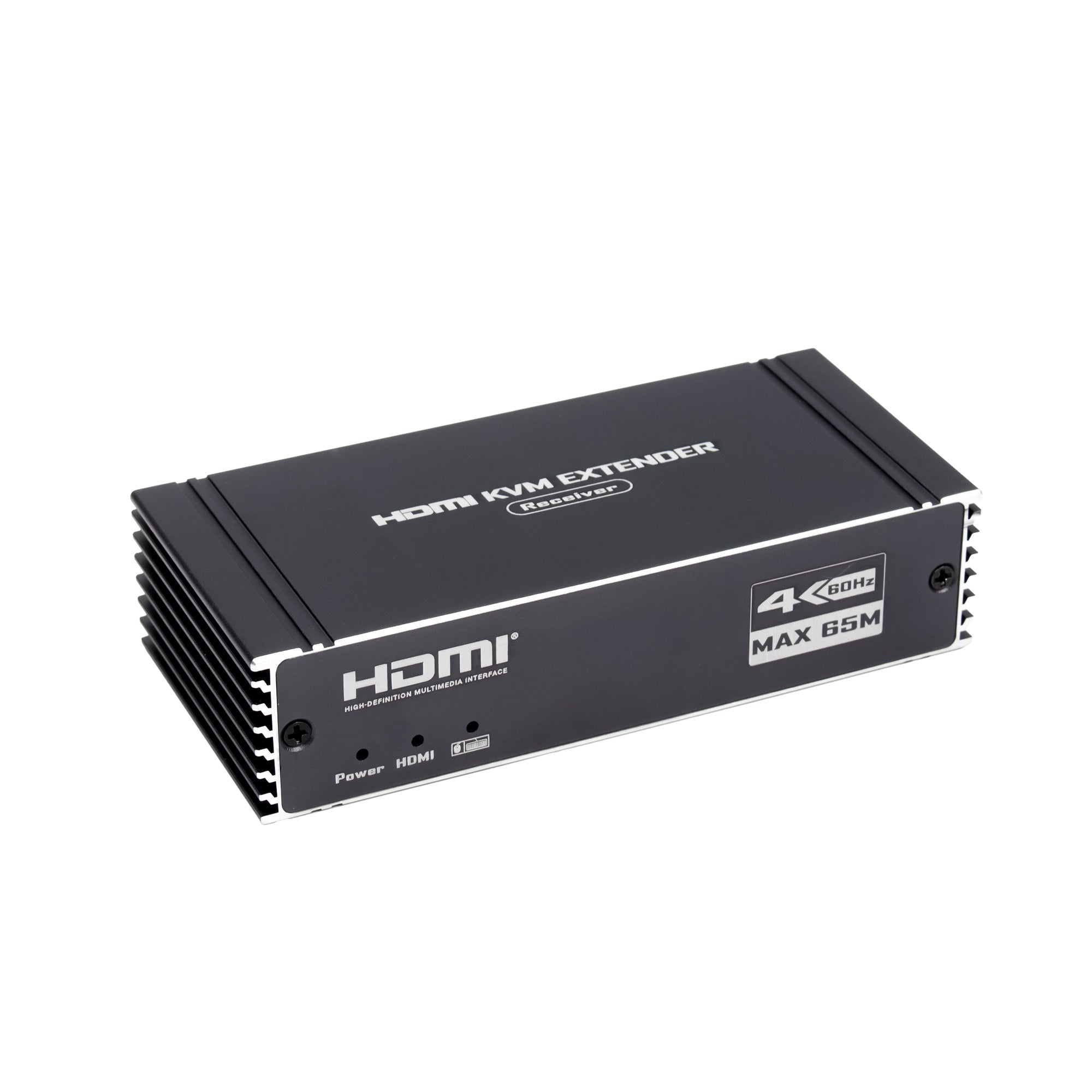 NÖRDIC 4K 60Hz 65 m HDMI KVM-förlängare med USB över Cat5e/Cat6 POC med loop-stöd för USB-tangentbord och mus till PC-dator