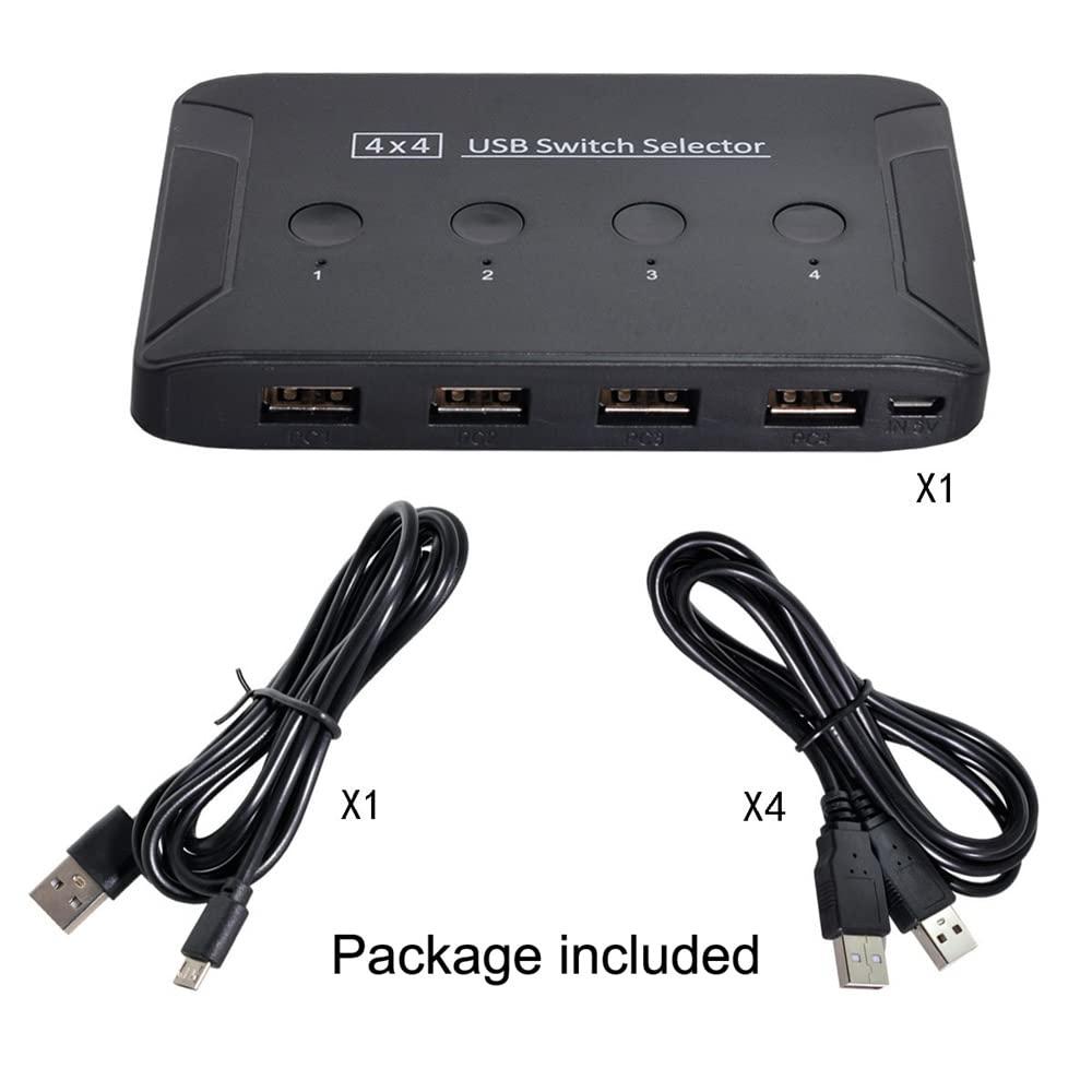 NÖRDIC 4 till 4 USB-A Switch USB3.0 5Gbps