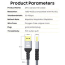 NÖRDIC 50cm Displayport till Displayport kabel ver 1.4 UHD 8K i 60Hz 32,4Gbps 10-bit HDR dubbelskärmad ren koppar 99,99%