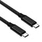 NÖRDIC 50cm USB3.2 Gen2 SuperSpeed USB 10Gbps USB-C till C Nylonflätad kabel med Power Delivery 100W, 4K60Hz video och Emarker