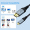 NÖRDIC 50cm USBC to DP 1.4 kabel 8K30Hz 4K120Hz 32,4Gbps