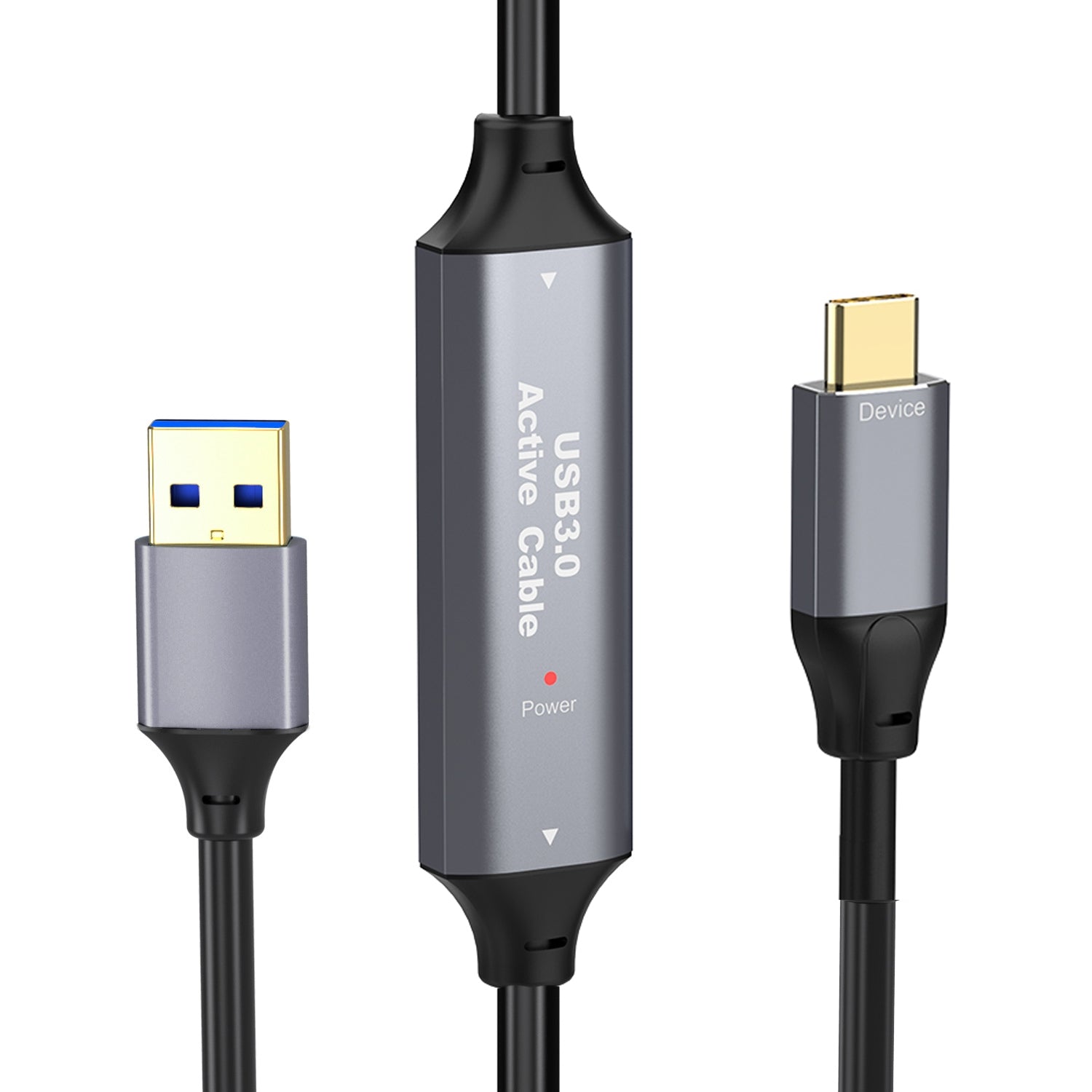 NÖRDIC 5m Aktiv USB 3.0 A till C Kabel, 5Gbps Super Speed USB-kabel Kompatibel med VR, Kamera, Dockningsstation och mer