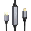 NÖRDIC 5m Aktiv USB 3.0 A till C Kabel, 5Gbps Super Speed USB-kabel Kompatibel med VR, Kamera, Dockningsstation och mer