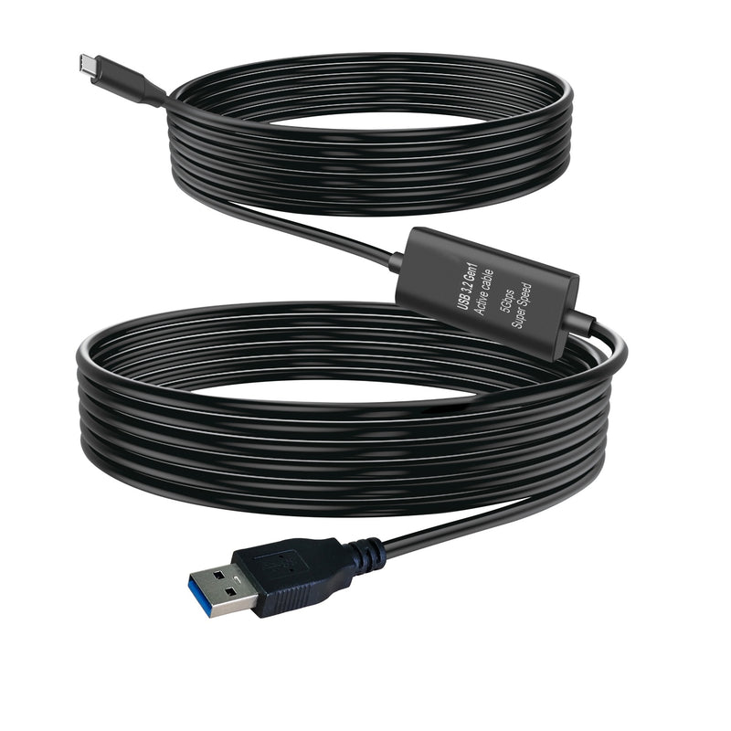 NÖRDIC 5m USB-C 3.2 GEN1 till USB-A 5Gbps Aktiv förlängningskabel