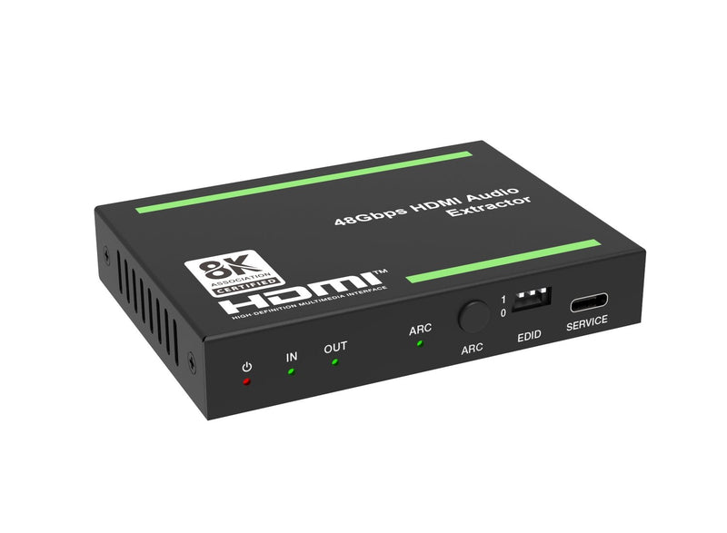 NÖRDIC 8K HDMI 2.1 ARC Extractor - SPDIF + 3.5mm extrahering, HDMI CEC Dolby Digital/DTS, Atmos, Dolby Vision, HDR10+