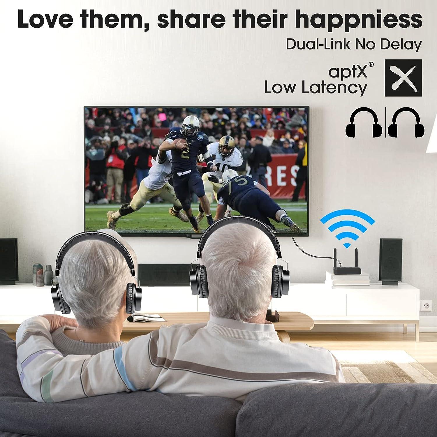 NÖRDIC Bluetooth 5.2 trådlös sändare dual link mottagare DAC Qualcomm aptXLL aptX HD 3.5mm AUX RCA optisk