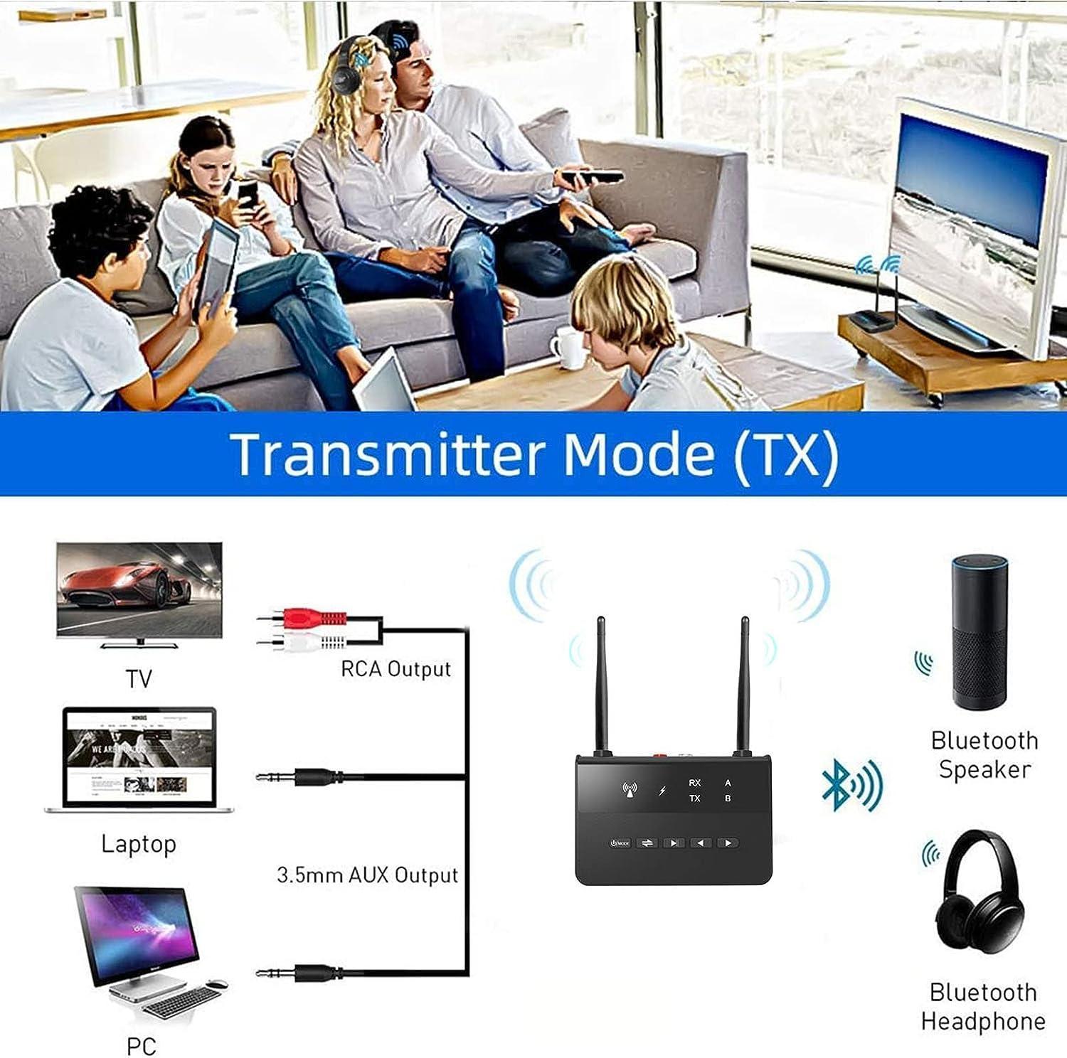 NÖRDIC Bluetooth 5.2 trådlös sändare och mottagre DAC Qualcomm aptX Adaptive aptX HD 3.5mm AUX RCA