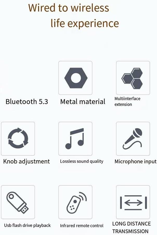 NÖRDIC Bluetooth 5.3 Audio Mottagare DAC Konverterare USB Minne 3.5MM AUX RCA Coaxial