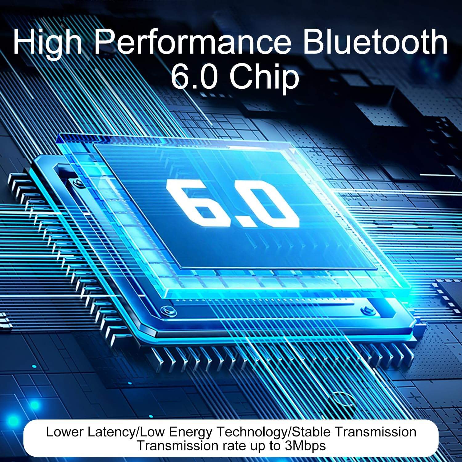 NÖRDIC Bluetooth 6.0 trådlös Bluetooth-dongel/mottagare, Plug and Play, Windows 11/10/8.1, för styrning, hörlurar, tangentbord, mus