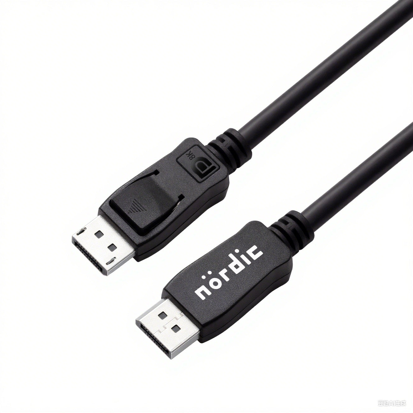 NÖRDIC CABLES 7,5m nylonflätad Displayportkabel 1.4 UHD 8K60Hz 4K144Hz HBR3 32,4Gbps 10-bit HDR PVC