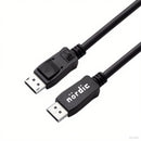 NÖRDIC CERTIFIED CABLES 2m nylonflätad Displayportkabel 1.4 UHD 8K60Hz 4K144Hz HBR3 32,4Gbps 10-bit HDR PVC