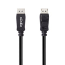 NÖRDIC CERTIFIED CABLES 2m nylonflätad Displayportkabel 1.4 UHD 8K60Hz 4K144Hz HBR3 32,4Gbps 10-bit HDR PVC