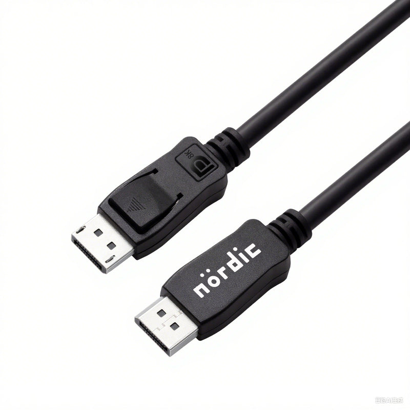 NÖRDIC CERTIFIED CABLES 3m nylonflätad Displayportkabel 1.4 UHD 8K60Hz 4K144Hz HBR3 32,4Gbps 10-bit HDR PVC