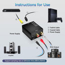 NÖRDIC Digital till Analog ljudomvandlare Mini DAC, Toslink och Coaxial till RCA L/R audio, Metal D/A omvandlare