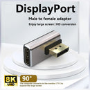 NÖRDIC Displayport-adapter hane till hona 8K60Hz 4K144/120/60Hz