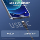 NÖRDIC Endoskopkamera för mobiltelefon med ljus, 1080P HD, 8 LED-lampor, vattentät IP67, inget WiFi krävs, Android och iOS