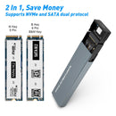 NÖRDIC Extern kabinett M.2 NVMe och SATA SSD till USB-A och USB-C M-Key B-Key och B&M Key UASP 2280 2260 2242 2230