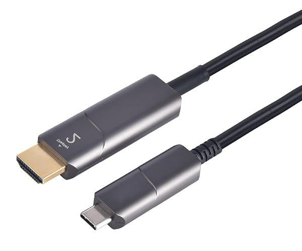 NÖRDIC Fiber AOC 10m USB-C to HDMI 2.1 8K60Hz 4K120Hz 48Gbps HDR Kompatibel med Thunderbolt 3 och 4