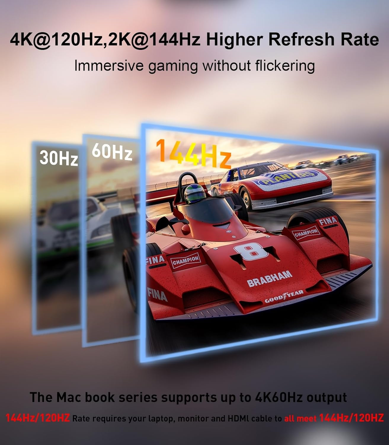 NÖRDIC Fiber AOC 10m USB-C to HDMI 2.1 8K60Hz 4K120Hz 48Gbps HDR Kompatibel med Thunderbolt 3 och 4