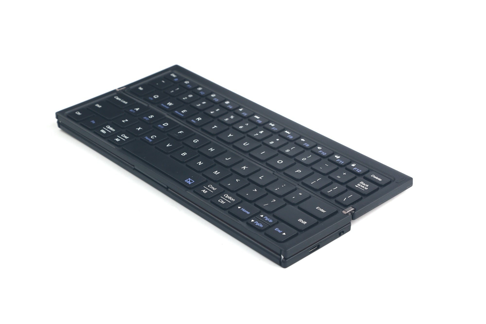NÖRDIC vikbart Bluetooth-tangentbord med touchpad för iOS, Android, Windows, laptop, PC, surfplatta och smartphone, US-layout