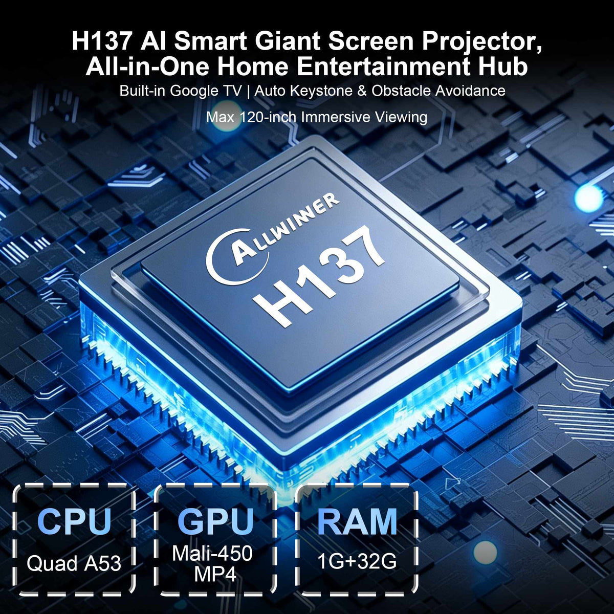 NÖRDIC Google Certified Projector 1080P 650 ANSI