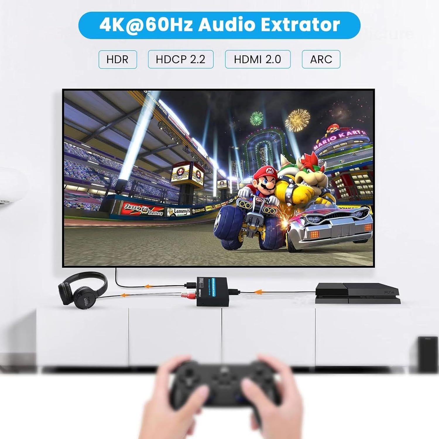 NÖRDIC HDMI ARC Extractor SPDIF/RCA/3,5mm