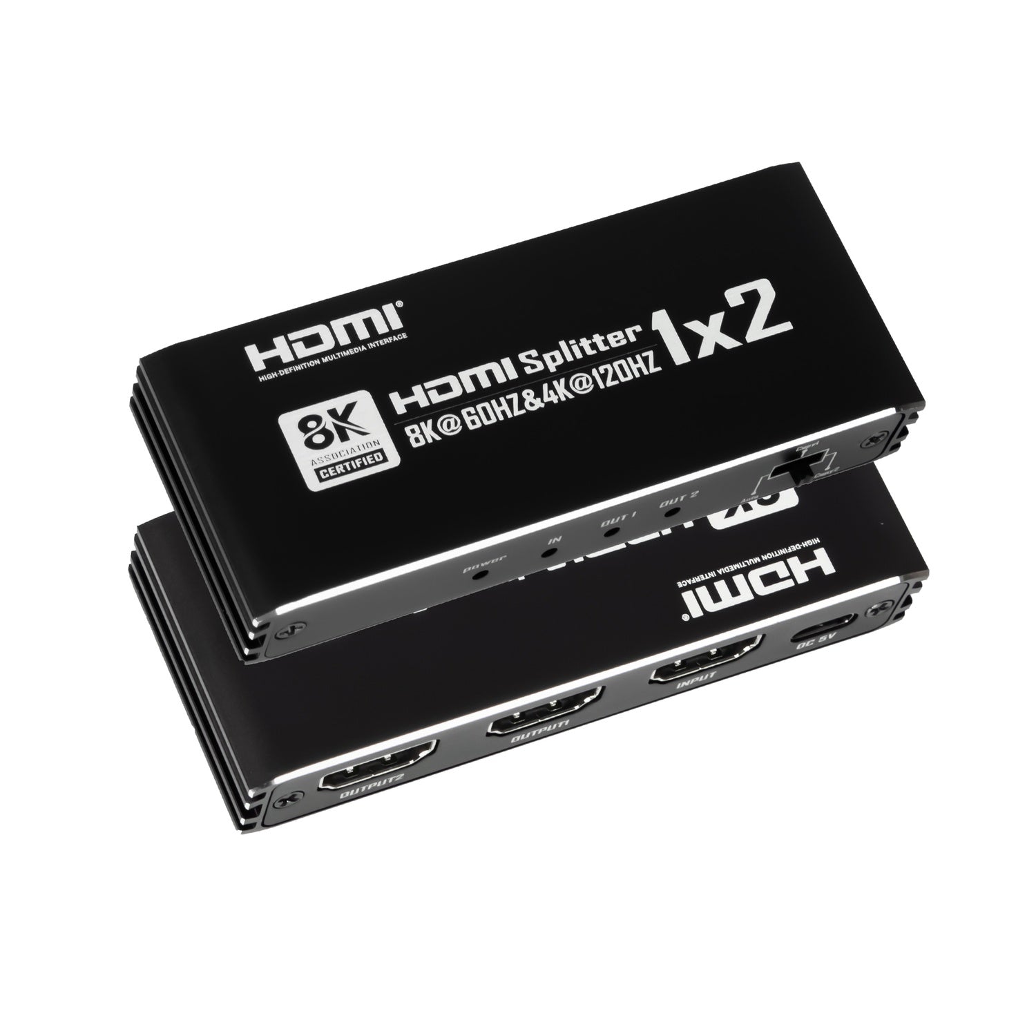 NÖRDIC HDMI 2.1 Splitter 1 till 2 8K60Hz 4k120Hz