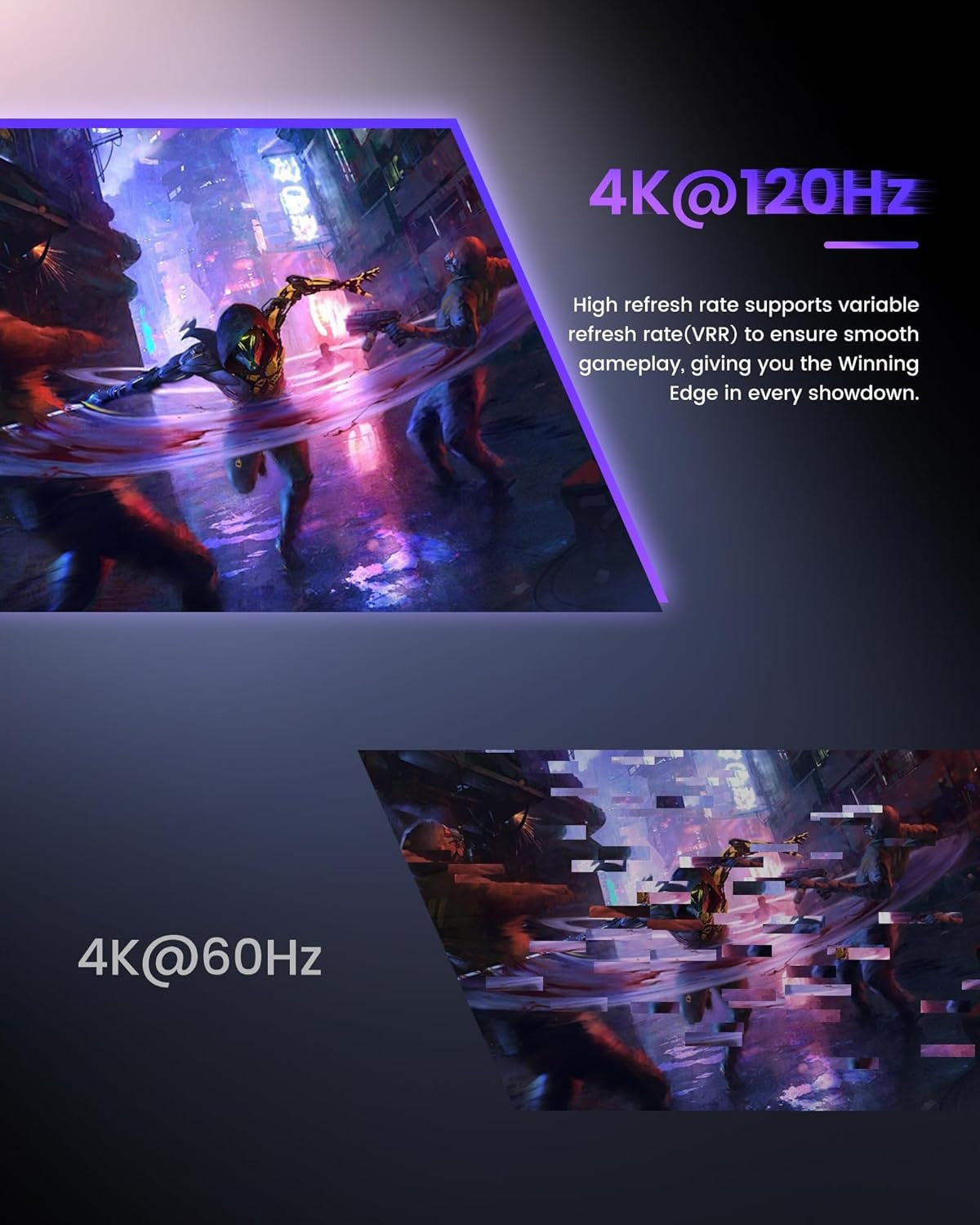 NÖRDIC HDMI 2.1 Switch 2 till 1 8K60Hz 4K@120Hz med fjärrkontroll, Aluminum