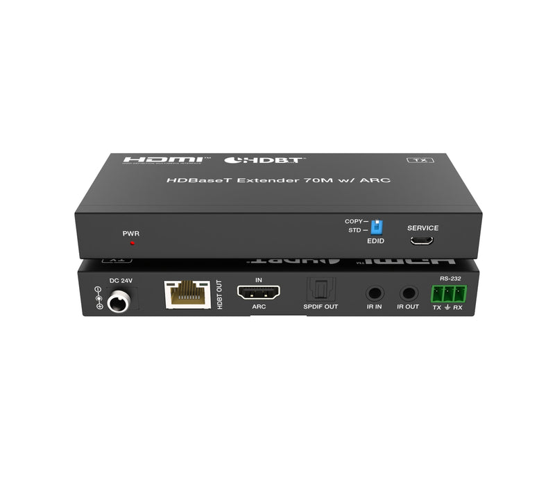 NÖRDIC HDMI 4K60 HDBaseT-förlängare med Toslink och ARC 70m CAT6