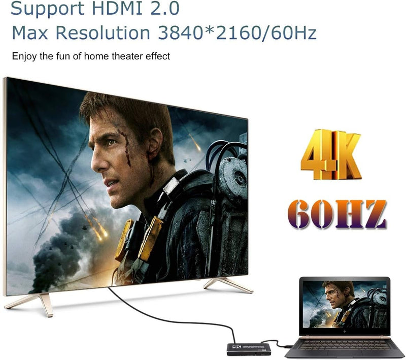 NÖRDIC HDMI 2.0 4x1 Switch 4K60Hz med fjärrkontroll