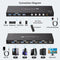 NÖRDIC HDMI KVM-switch 4 datorer 1 skärm 4K 60Hz 1080p 120Hz 4xUSB-enheter