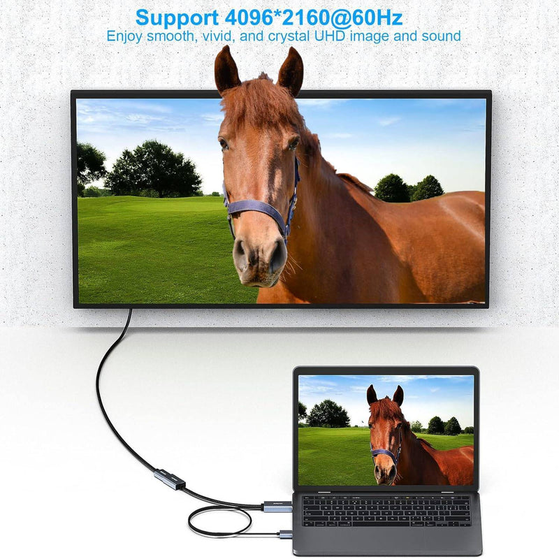 NÖRDIC HDMI till Displayport adapter 20cm 4K60Hz 18Gbps