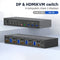 NÖRDIC KVM 4x2 Switch 4PC till Dual Monitor HDMI & DP 4K60Hz med 2x3.5mm och 3xUSB-A