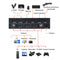 NÖRDIC KVM Switch 2 till 1 DisplayPort 1.2 4K 60Hz och 4x USB HDCP 2.2