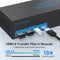 NÖRDIC KVM Switch 3 till 3, 4xUSB3.0 2xDP 1xHDMI 8K30Hz med trådlös kontroll
