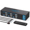 NÖRDIC KVM Switch 3 till 3, 4xUSB3.0 2xDP 1xHDMI 8K30Hz med trådlös kontroll